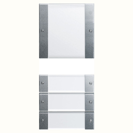 Gira 213426 Wippenset 4-fach (1+3) Beschriftungsfeld System 55 Klar/F Alu