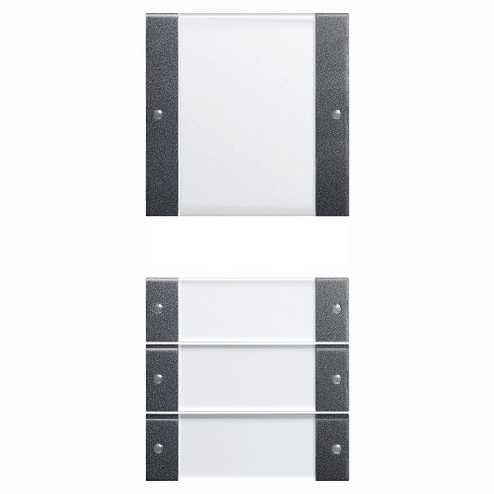 Gira 213428 Wippenset 4-fach (1+3) Beschriftungsfeld System 55 Klar/Anthrazit