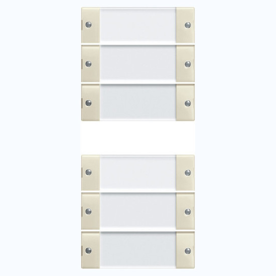 Gira 213601 Wippenset 6-fach (3+3) Beschriftungsfeld System 55 Klar/Cremeweiß