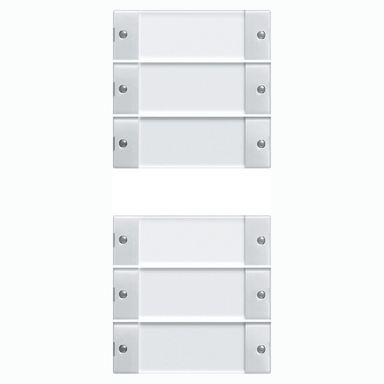 Gira 213603 Wippenset 6-fach (3+3) Beschriftungsfeld System 55 Klar/Reinweiß