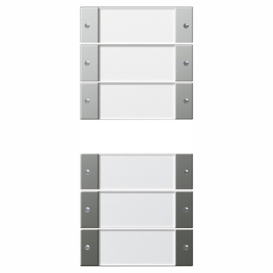 Gira 2136600 Wippenset 6-fach (3+3) Beschriftungsfeld System 55 Klar/Edelstahl