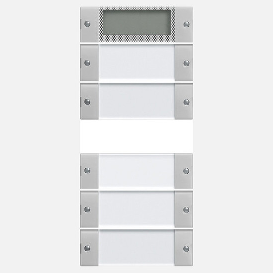 Gira 2145015 Wippenset 5-fach Plus (2+3) Beschriftungsfeld System 55 Klar/Grau m
