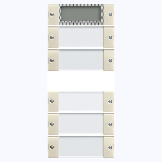 Gira 214501 Wippenset 5-fach Plus (2+3) Beschriftungsfeld System 55 Klar/Cremeweiß