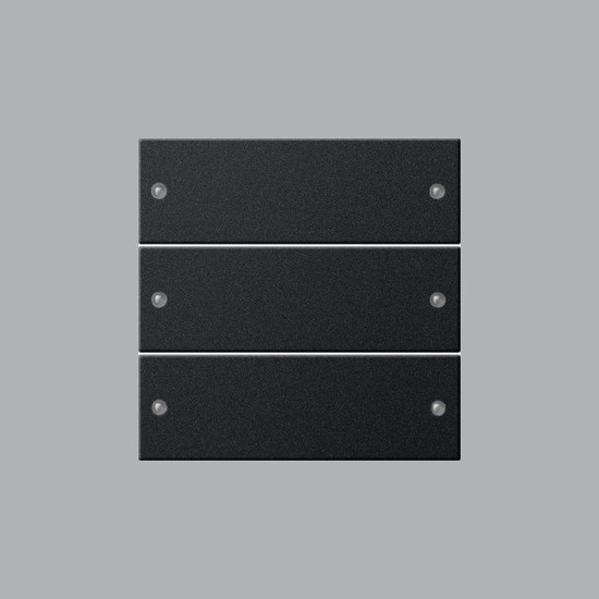 Gira 2183005 Wippenset 3-fach System 55 Schwarz m(lack.)