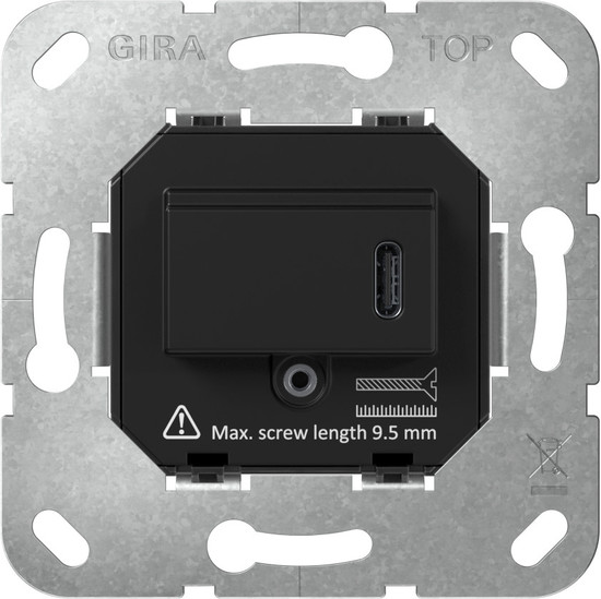 Gira 236300 USB-Spannungsversorgung PD Typ C Einsatz Schwarz