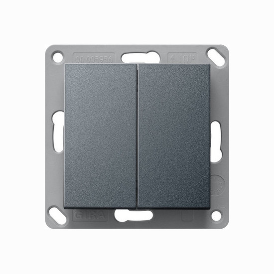 Gira 242228 EnOcean Funk Wandsender 2-fach System 55 Anthrazit