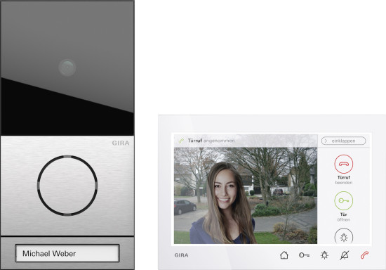 Gira 2431920 Einfamilienhaus-Paket Wohnungsstation Video AP 7 System 106 Edelstahl