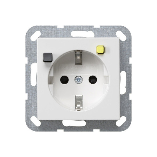 Gira 267703 FI-SchutzSteckdose 30 mA SP System 55 Reinweiß