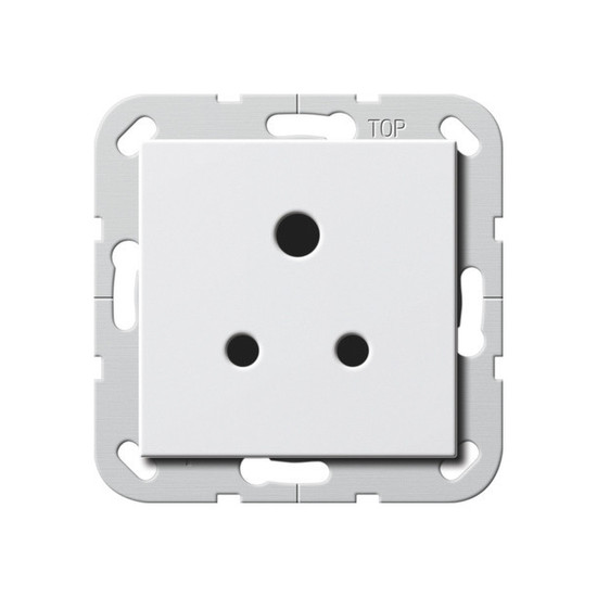 Gira 277203 Steckdose BS Round Pin 5 A SH System 55 Reinweiß