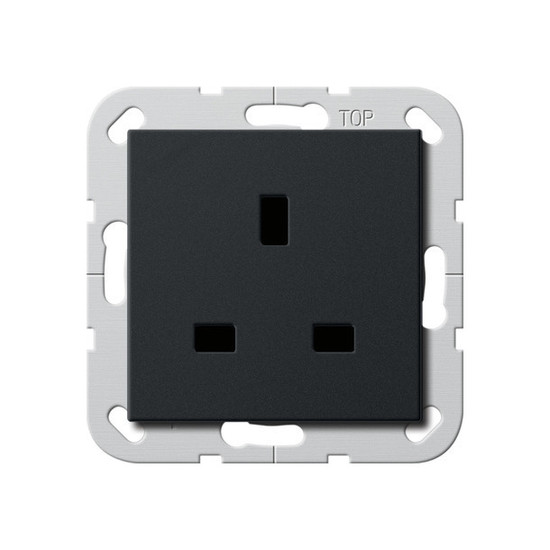 Gira 2776005 Steckdose BS 13 A SH System 55 Schwarz m