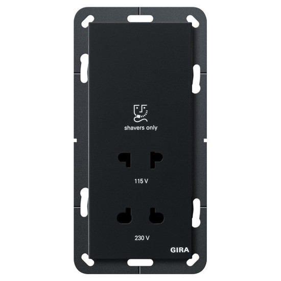 Gira 2820005 RasierSteckdose 115 - 230 V System 55 Schwarz m