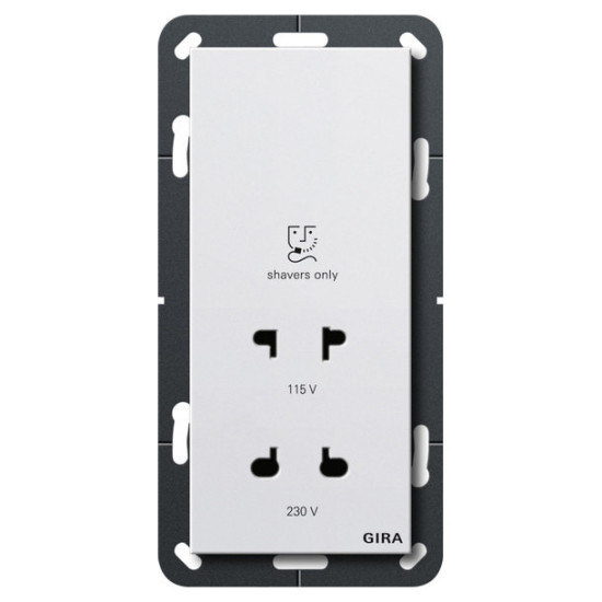 Gira 282003 RasierSteckdose 115 - 230 V System 55 Reinweiß
