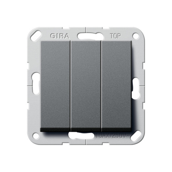 Gira 283028 Wippschalter BS 3-fach Aus System 55 Anthrazit