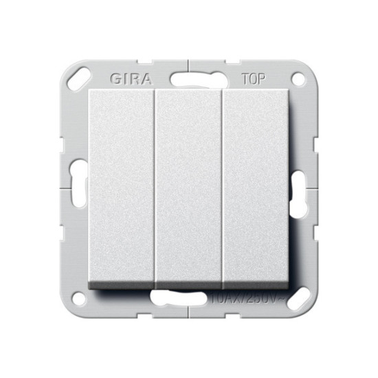 Gira 283226 Wippschalter 3-fach Wechselsch. System 55 F Alu