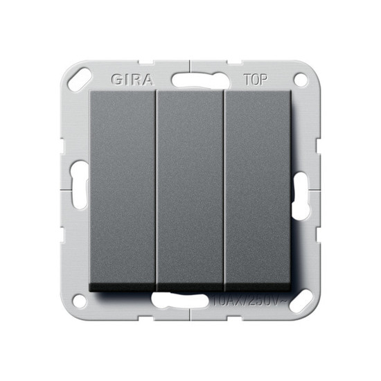 Gira 283228 Wippschalter 3-fach Wechselsch. System 55 Anthrazit