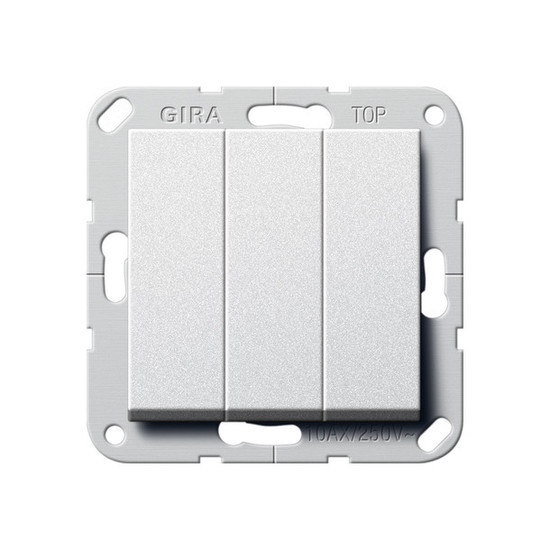 Gira 284426 Wipptaster BS 3-fach Schließer System 55 F Alu