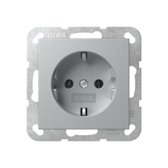 Gira 418026 SCHUKO-Steckdose Schraubklemmen System 55 F Alu