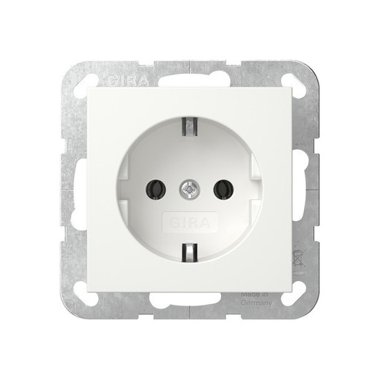 Gira 418027 SCHUKO-Steckdose Schraubklemmen System 55 Reinweiß m