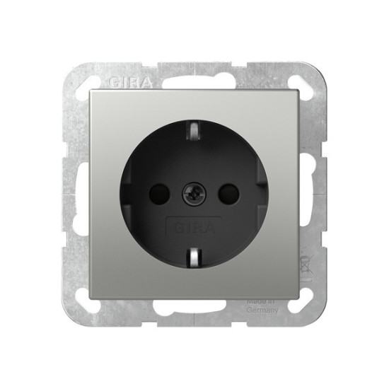 Gira 4180600 SCHUKO-Steckdose Schraubklemmen System 55 Edelstahl