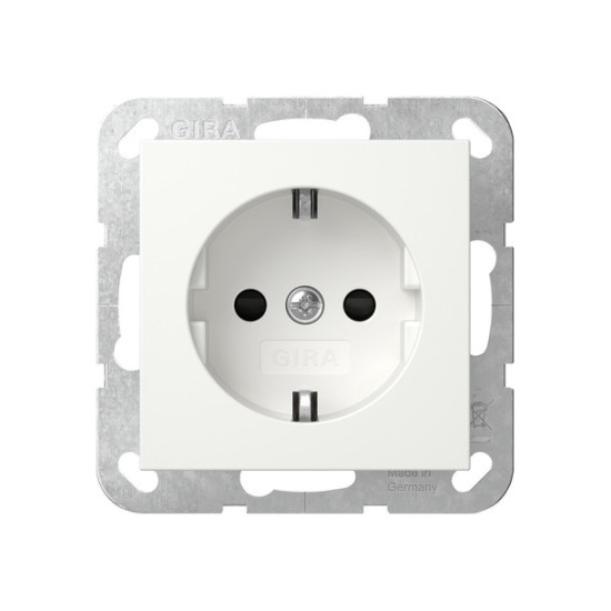 Gira 418303 SCHUKO-Steckdose SP Schraubklemmen System 55 Reinweiß