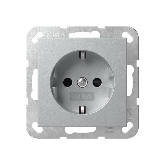 Gira 418326 SCHUKO-Steckdose SP Schraubklemmen System 55 F Alu