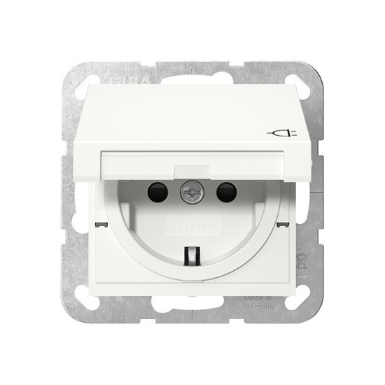 Gira 441427 SCHUKO-Steckdose KD + SP System 55 Reinweiß m