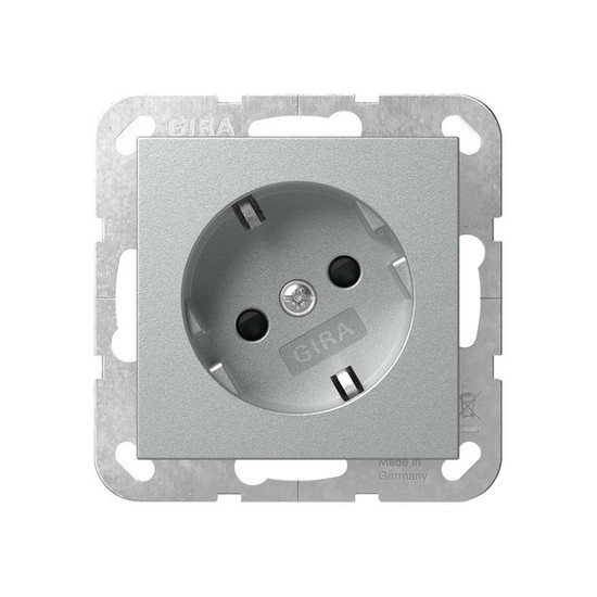 Gira 441826 SCHUKO-Steckdose 30° + SP System 55 F Alu