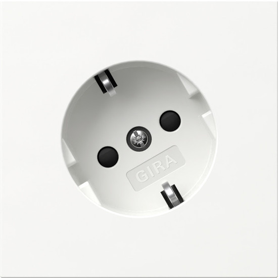Gira 441870 SCHUKO-Steckdose 30° + SP Flächenschalter Reinweiß
