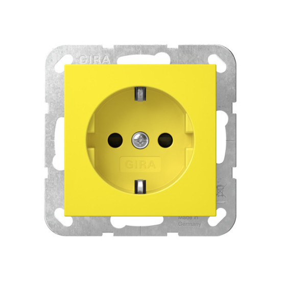 Gira 4453106 SCHUKO-Steckdose SP + Abdeckung Sonderstrom System 55 Gelb
