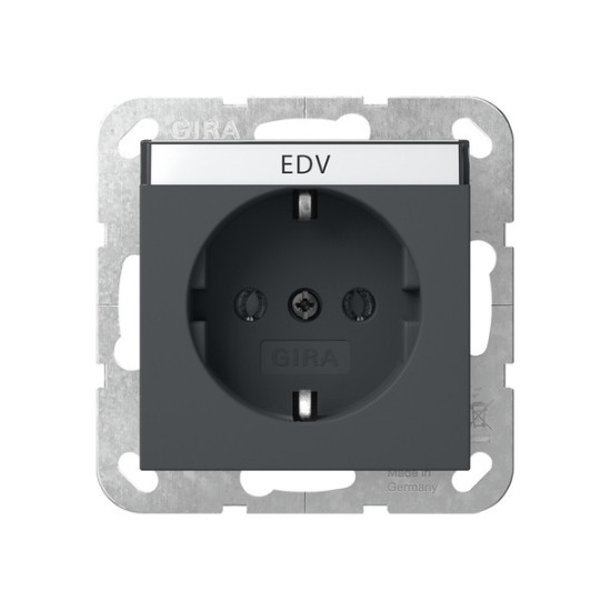 Gira 445728 SCHUKO-Steckdose Beschriftungsfeld System 55 Anthrazit