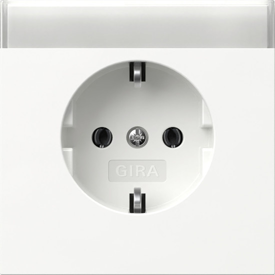 Gira 445770 SCHUKO-Steckdose Beschriftungsfeld Flächenschalter Reinweiß