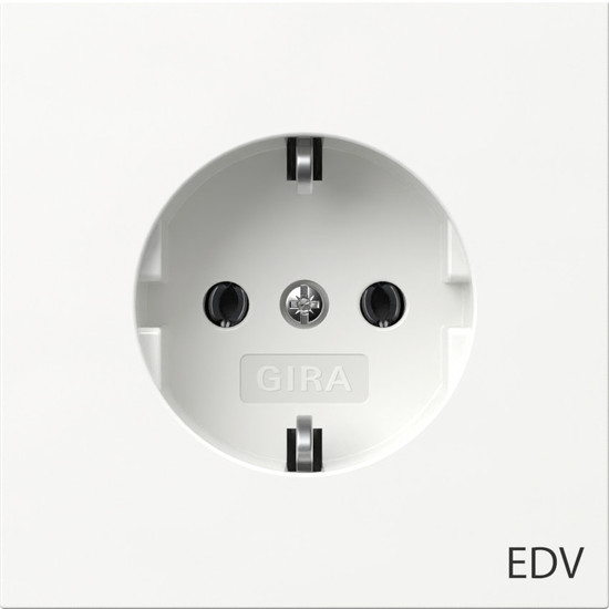 Gira 445870 SCHUKO-Steckdose Aufdruck EDV Flächenschalter Reinweiß