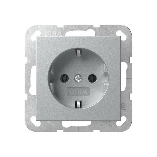 Gira 446626 SCHUKO-Steckdose ohne Befestigungskrallen System 55 F Alu