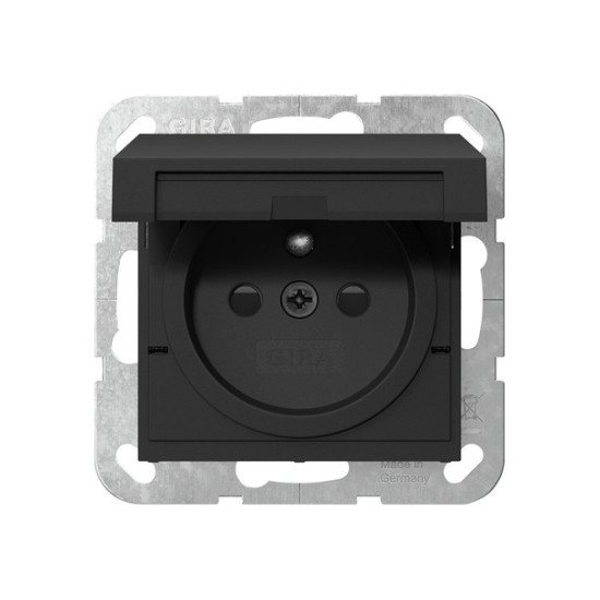 Gira 4488005 Steckdose Erdstift KD + SP System 55 Schwarz m