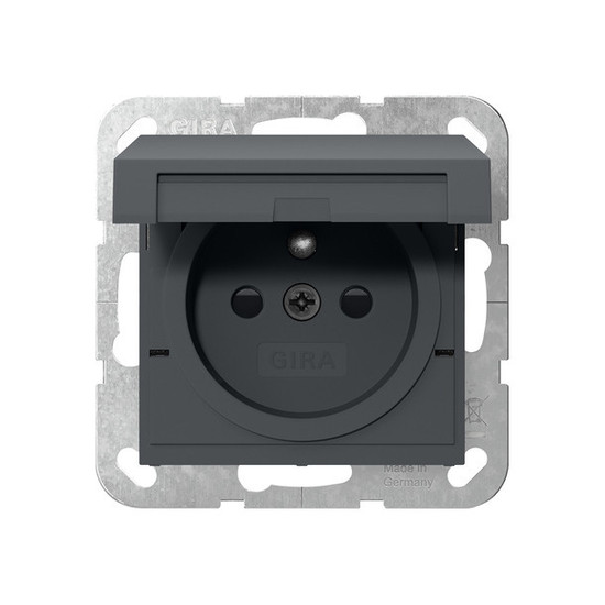 Gira 448828 Steckdose Erdstift KD + SP System 55 Anthrazit