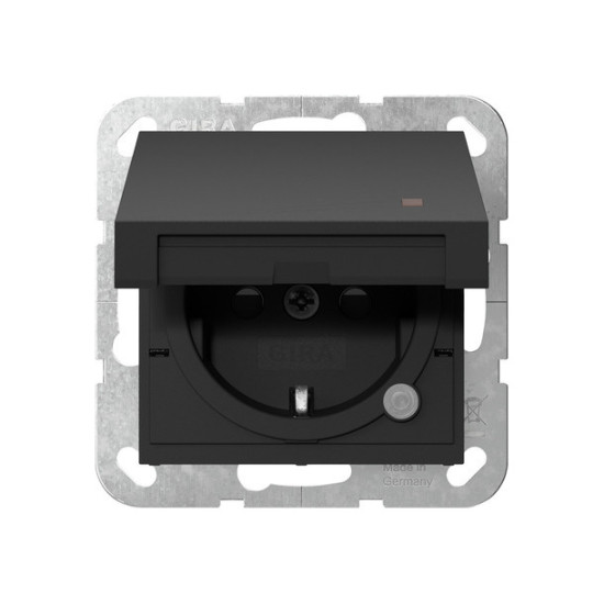 Gira 4552005 SCHUKO-Steckdose KD Kontroll + SP System 55 Schwarz m