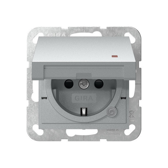 Gira 455226 SCHUKO-Steckdose KD Kontroll + SP System 55 F Alu