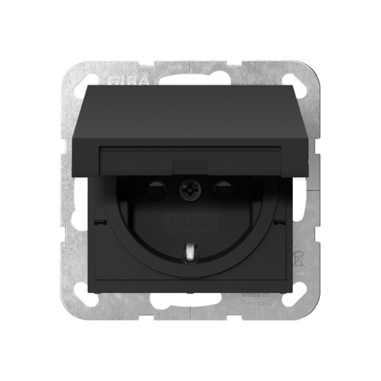 Gira 4754005 SCHUKO-Steckdose KD + SP Schraubklemmen System 55 Schwarz m