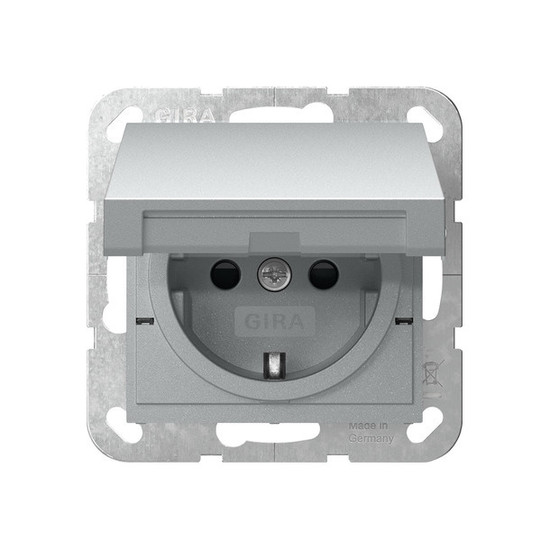 Gira 475426 SCHUKO-Steckdose KD + SP Schraubklemmen System 55 F Alu