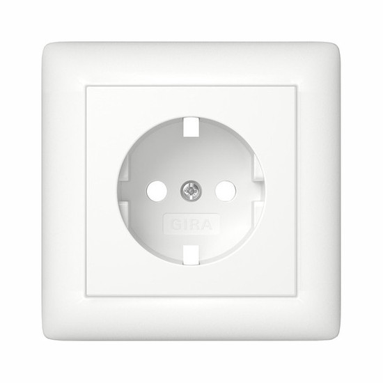 Gira 492904 Abdeckung SCHUKO-Steckdose Vollplatte System 55 Reinweiß m