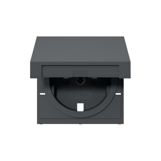 Gira 494228 Abdeckung SCHUKO-Steckdose KD + SP System 55 Anthrazit