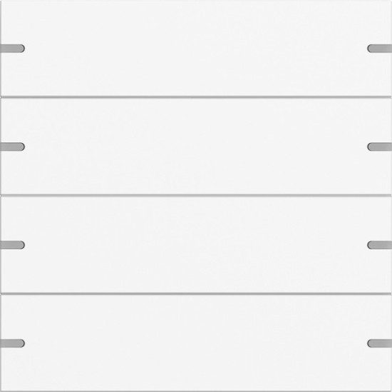 Gira 5024927 Wippenset 4-fach Tastsensensor 4.95 Alum.Reinweiß m(lack.)