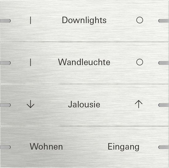 Gira 5034219 Wippenset 4-fach individuell Tastsensensor 4.95 Edelstahl