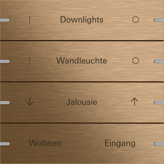 Gira 503438 Wippenset 4-fach individuell Tastsensensor 4.95 Bronze