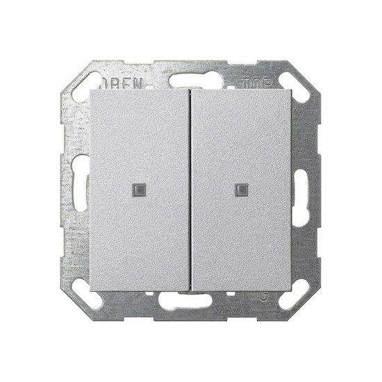 Gira 517326 Taster Wippe 2-fach OneKNX System 55 F Alu