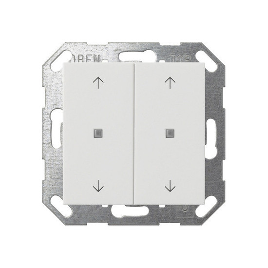 Gira 517403 Taster Wippe 2-fach Pfeile OneKNX System 55 Reinweiß