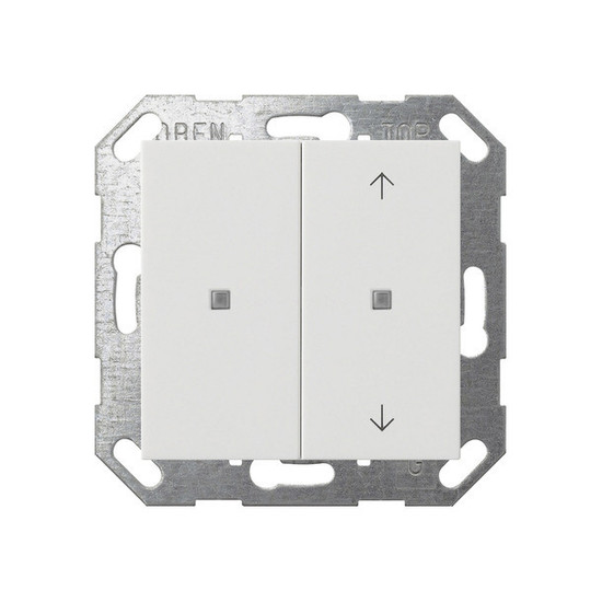 Gira 517503 Taster Wippe 2-fach unbedruckt/Pfeile OneKNX System 55 Reinweiß