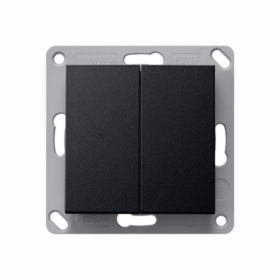 Gira 5178005 RF Wandsender 2-fach KNX System 55 Schwarz m