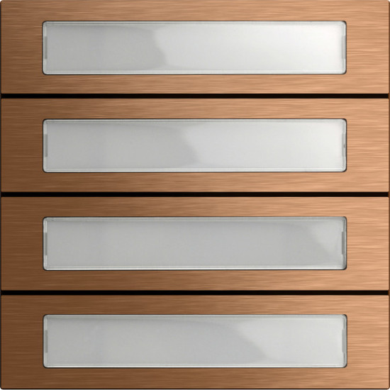 Gira 5534921 Ruftastenmodul 4-fach System 106 Bronze