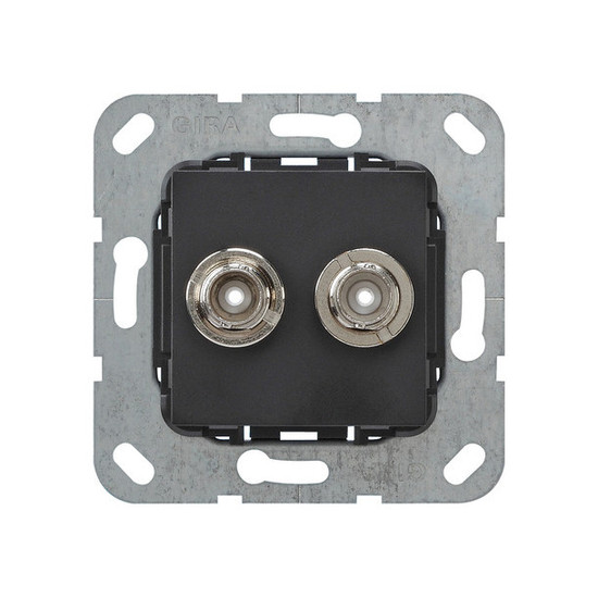 Gira 563010 BNC 2-fach Crimpanschluss Einsatz Schwarz m